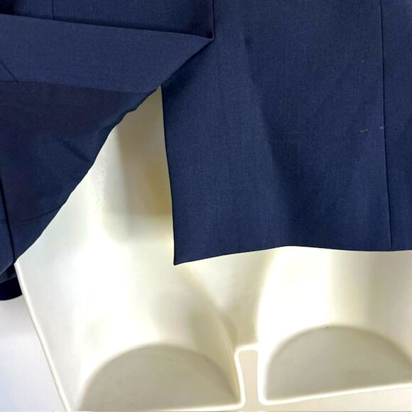 NWOT THEORY SEVONA NAVY STRETCH WOOL ONE BUTTON BLAZER SIZE 2 MSRP $395 - Picture 10 of 13